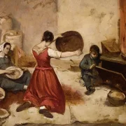 Die Weizensiebe, Skizze – 1855