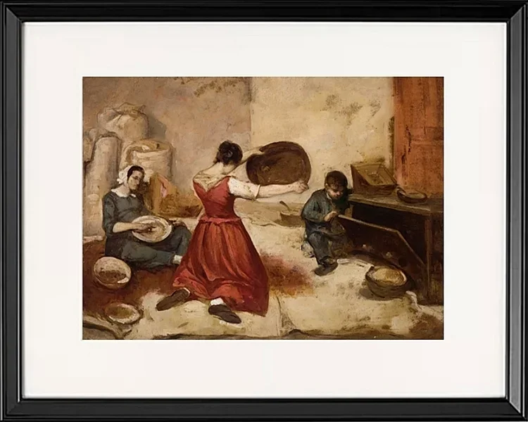 Die Weizensiebe, Skizze – 1855