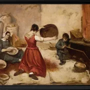 Die Weizensiebe, Skizze – 1855