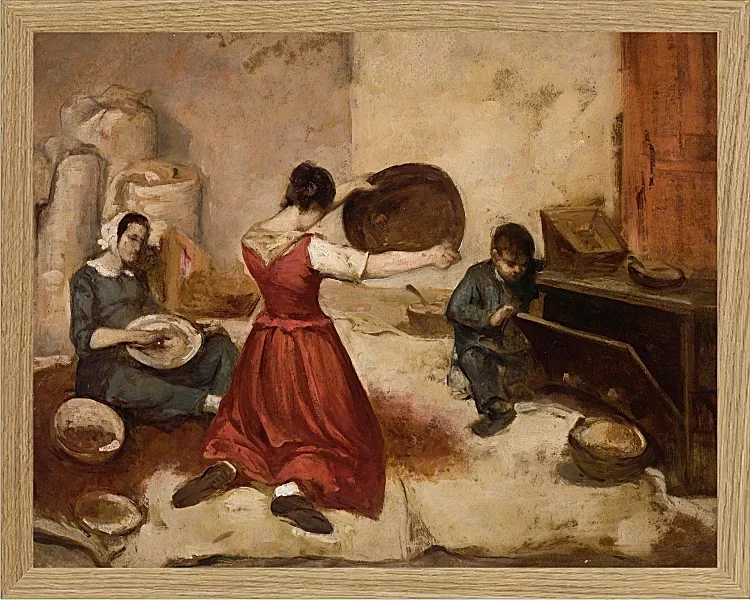 Die Weizensiebe, Skizze – 1855