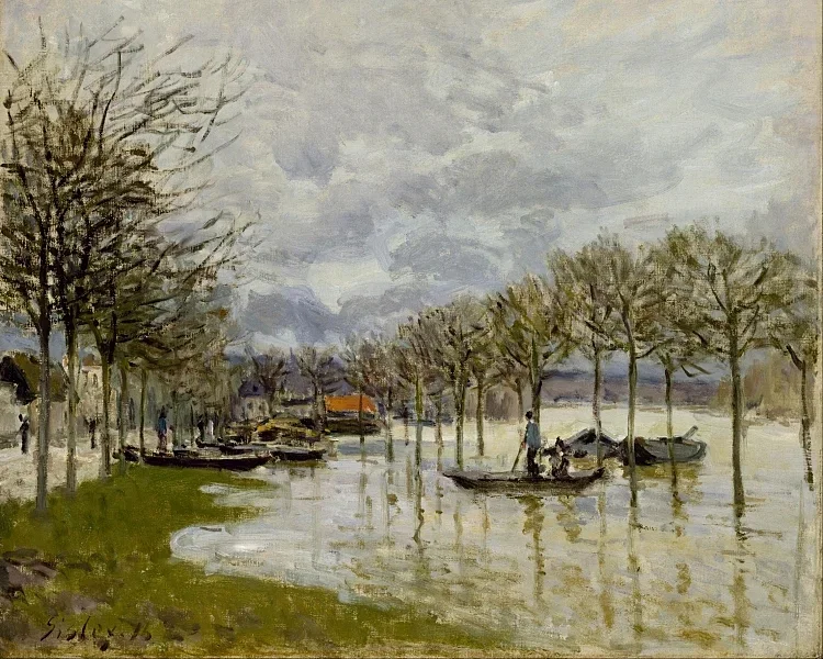 Die Überschwemmung auf dem Weg nach Saint-Germain – 1876