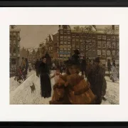 Die einzige Brücke an der Paleisstraat in Amsterdam - 1896