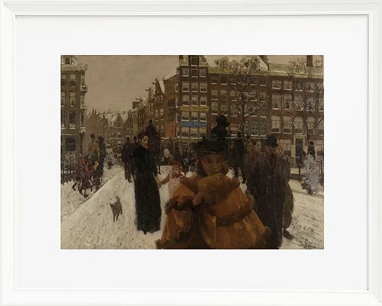 Die einzige Brücke an der Paleisstraat in Amsterdam - 1896