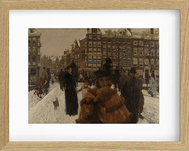 Die einzige Brücke an der Paleisstraat in Amsterdam - 1896