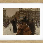 Die einzige Brücke an der Paleisstraat in Amsterdam - 1896