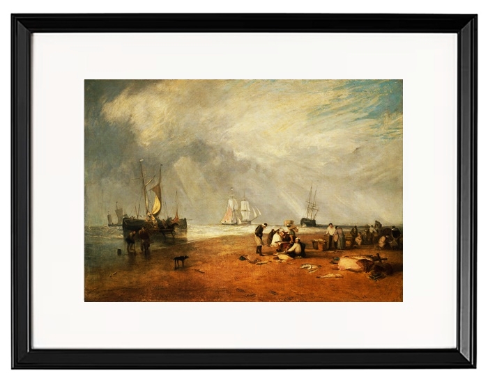 Der Fischmarkt am Hastings Beach – 1825