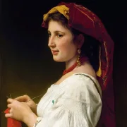 Die kleine Strickerin – 1881