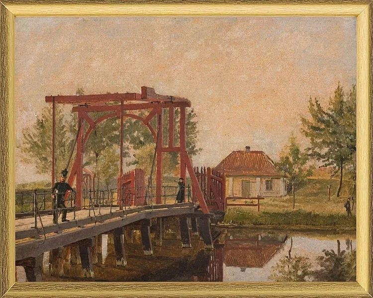 Die nördliche Zugbrücke zur Zitadelle in Kopenhagen – 1835