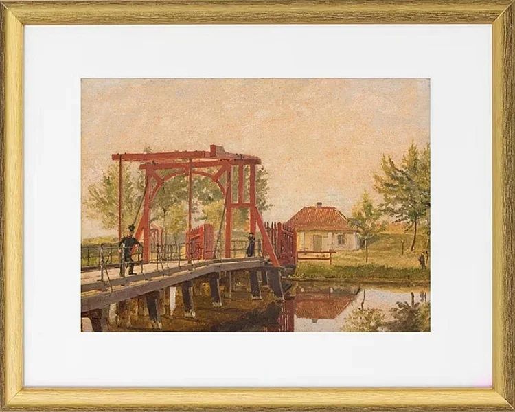 Die nördliche Zugbrücke zur Zitadelle in Kopenhagen – 1835