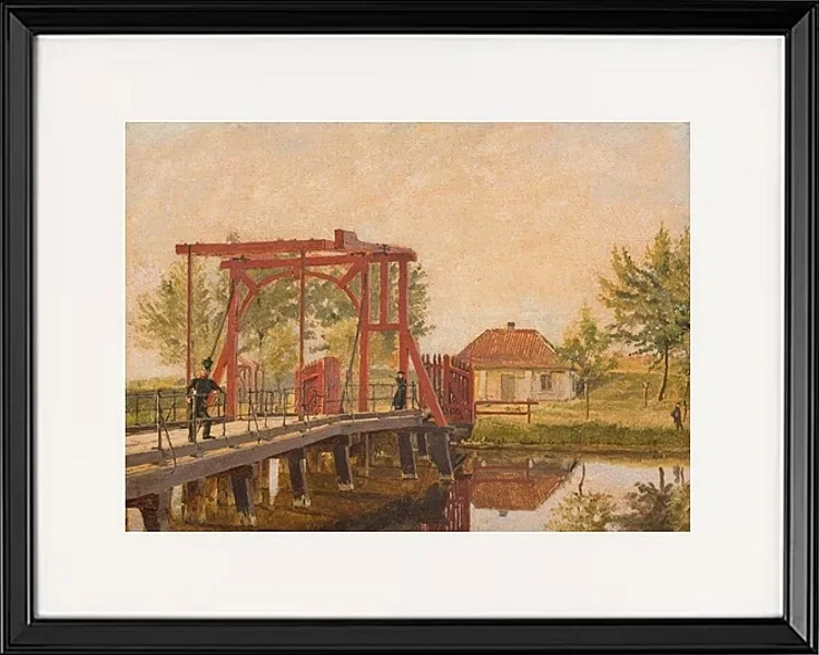 Die nördliche Zugbrücke zur Zitadelle in Kopenhagen – 1835