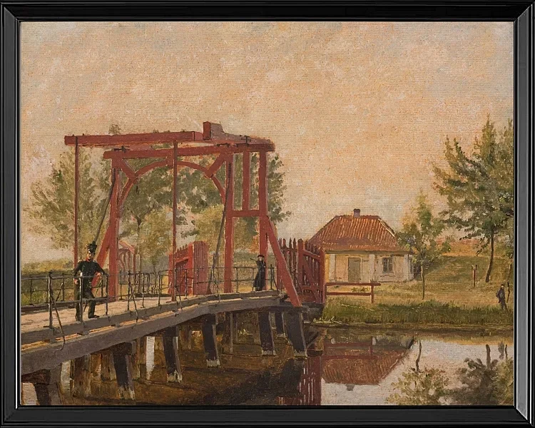 Die nördliche Zugbrücke zur Zitadelle in Kopenhagen – 1835