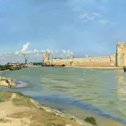 Die westlichen Stadtmauern von Aigues-Mortes – 1867