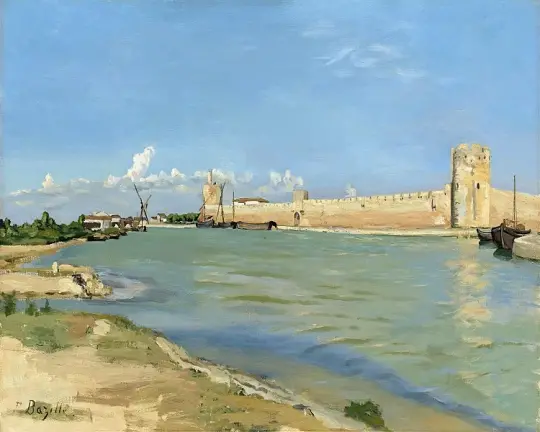 Die westlichen Stadtmauern von Aigues-Mortes – 1867