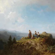Dirndel auf der Alm - 1852