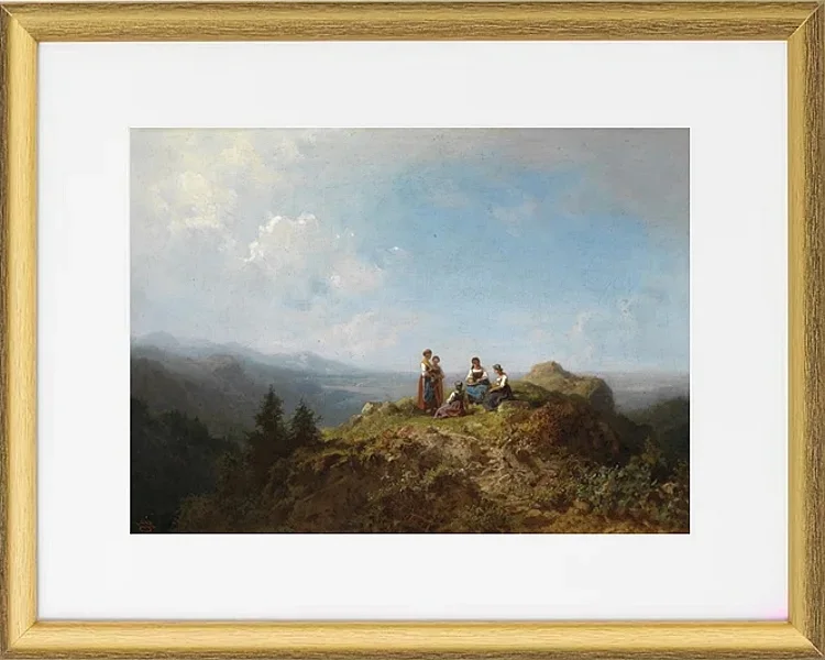 Dirndel auf der Alm - 1852