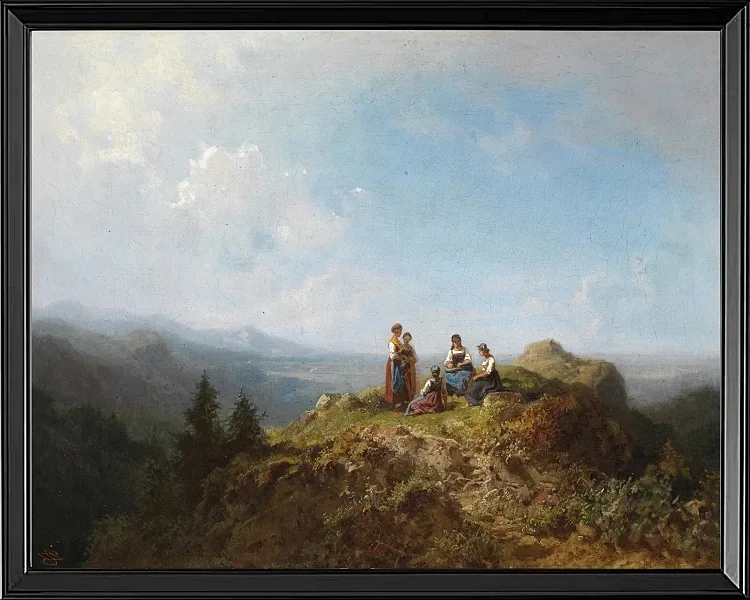 Dirndel auf der Alm - 1852