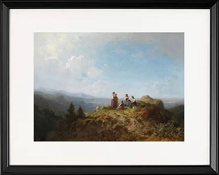 Dirndel auf der Alm - 1852