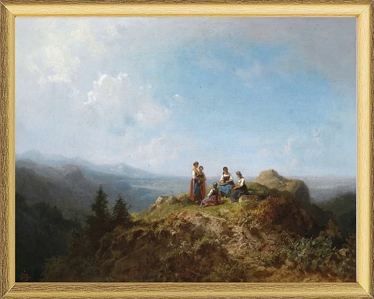 Dirndel auf der Alm - 1852