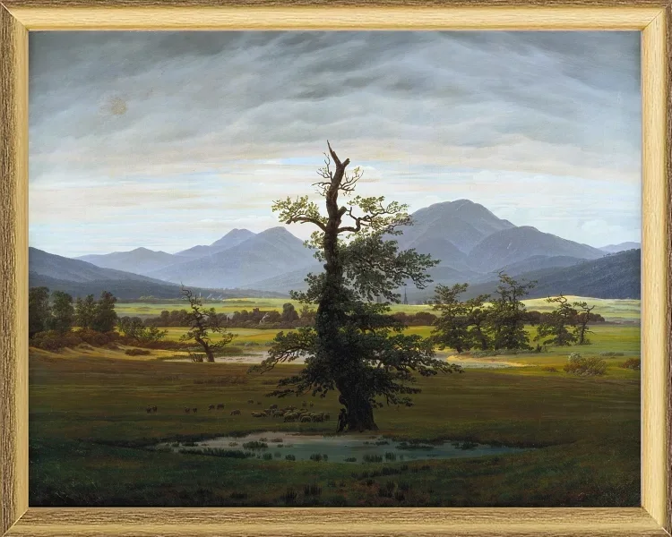 Dorflandschaft im Morgenlicht - 1822