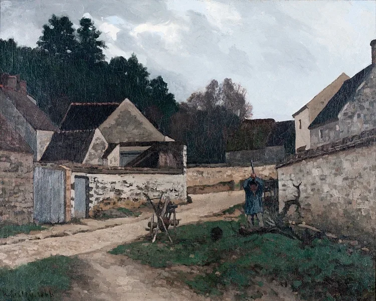 Dorfstraße in Marlotte – 1866