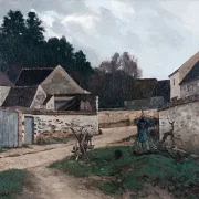 Dorfstraße in Marlotte – 1866
