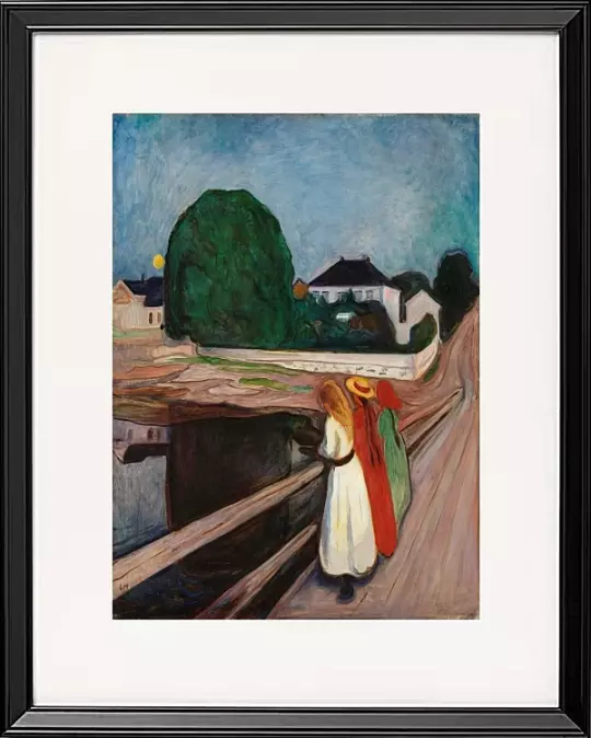 Drei Mädchen auf der Brücke – 1901