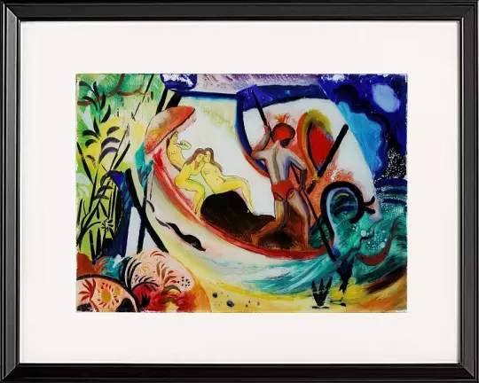 Drei Mädchen auf einer Barke – 1912