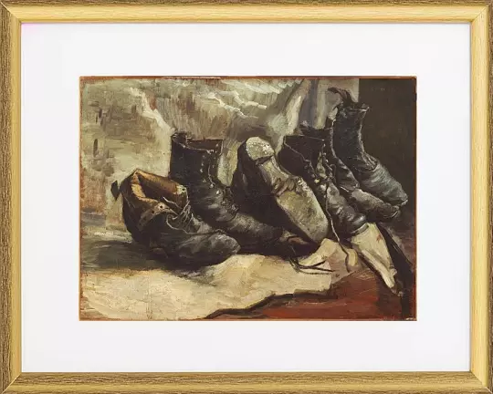 Drei Paar Schuhe - 1886