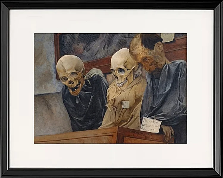 Drei Schädel aus dem Convento dei Cappucini in Palermo - 1894