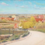 Blick von einer Straße in der Nähe von Næstved, Seeland - 1892