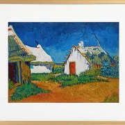 Tre hvide hytter i Saintes-Maries - 1888