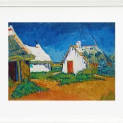 Tre hvide hytter i Saintes-Maries - 1888