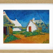 Tre hvide hytter i Saintes-Maries - 1888