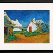 Tre hvide hytter i Saintes-Maries - 1888