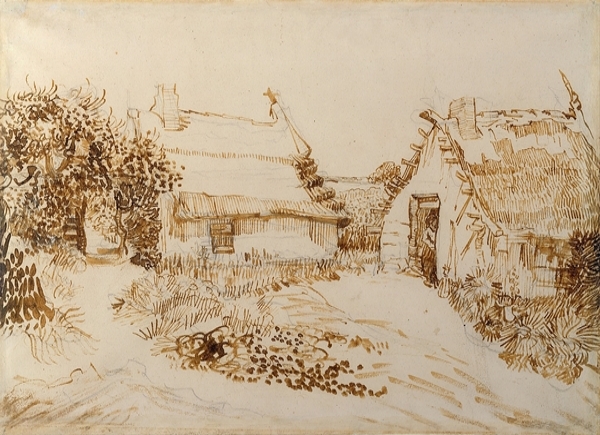 Zwei Cottages in Saintes-Maries-de-la-Mer - 1888