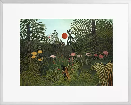 Dschungel mit untergehender Sonne – 1910