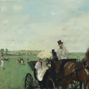 Edgar Degas - Bei den Rennen auf dem Land 1869 | Giclée Kunstdruck gerahmt