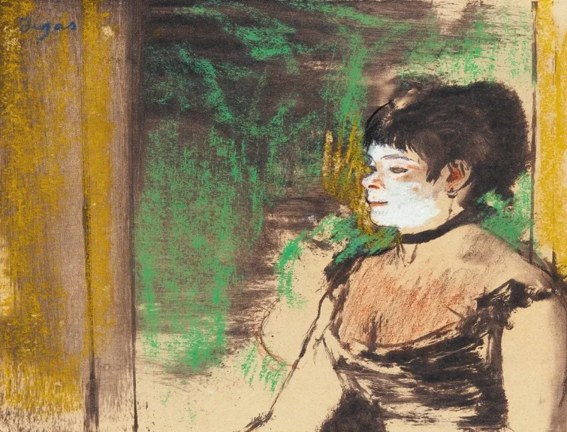 Edgar Degas - Café-Konzertsänger 1875 | Giclée Kunstdruck gerahmt