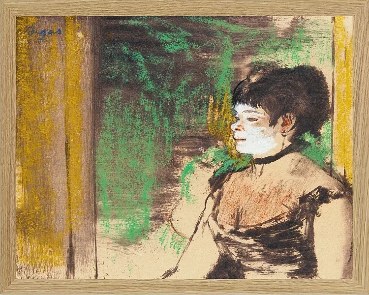 Edgar Degas - Café-Konzertsänger 1875 | Giclée Kunstdruck gerahmt