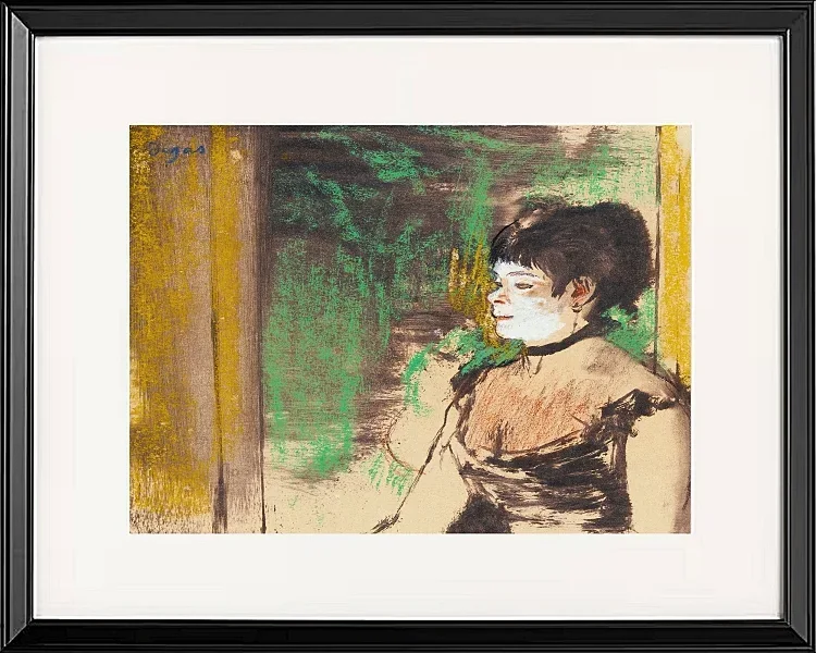 Edgar Degas - Café-Konzertsänger 1875 | Giclée Kunstdruck gerahmt