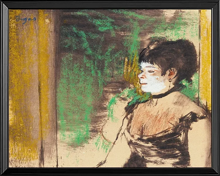 Edgar Degas - Café-Konzertsänger 1875 | Giclée Kunstdruck gerahmt