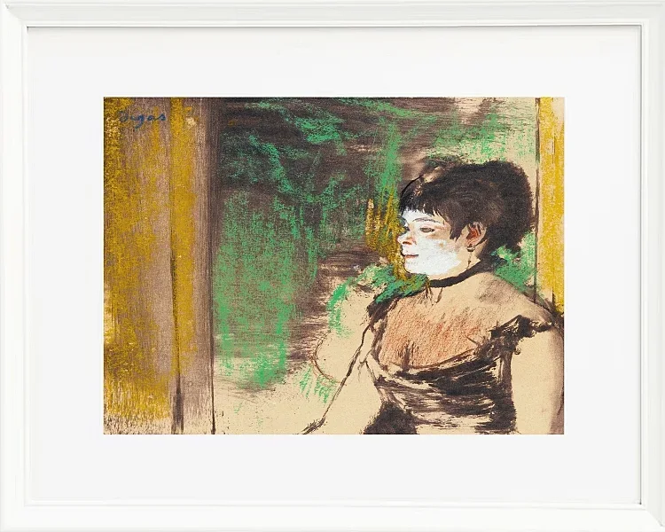 Edgar Degas - Café-Konzertsänger 1875 | Giclée Kunstdruck gerahmt
