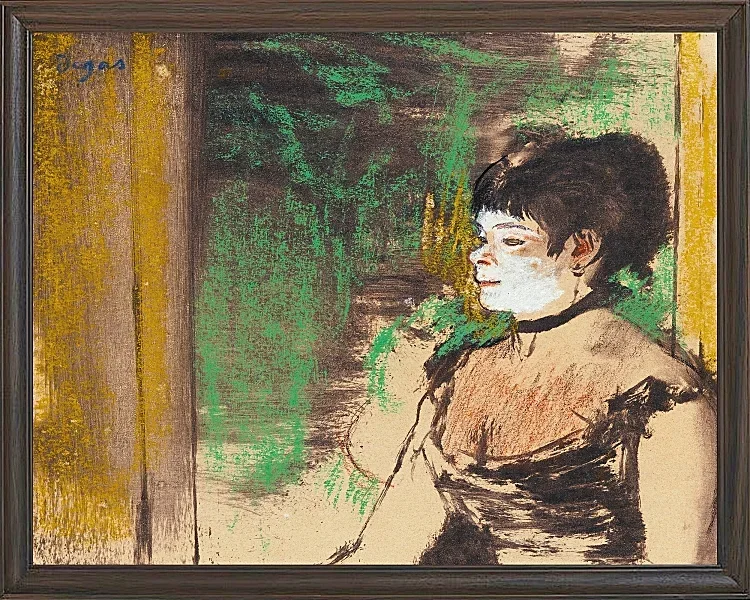 Edgar Degas - Café-Konzertsänger 1875 | Giclée Kunstdruck gerahmt