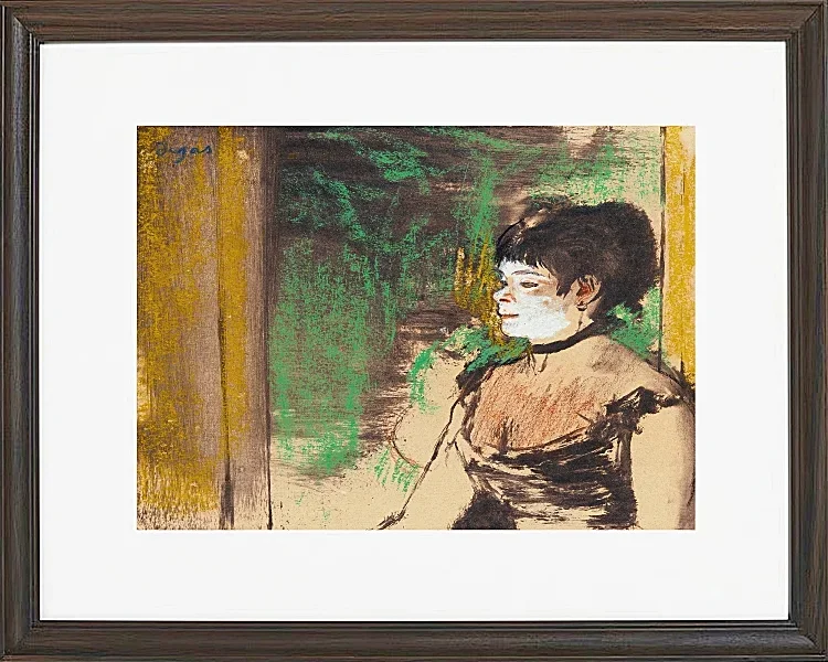 Edgar Degas - Café-Konzertsänger 1875 | Giclée Kunstdruck gerahmt