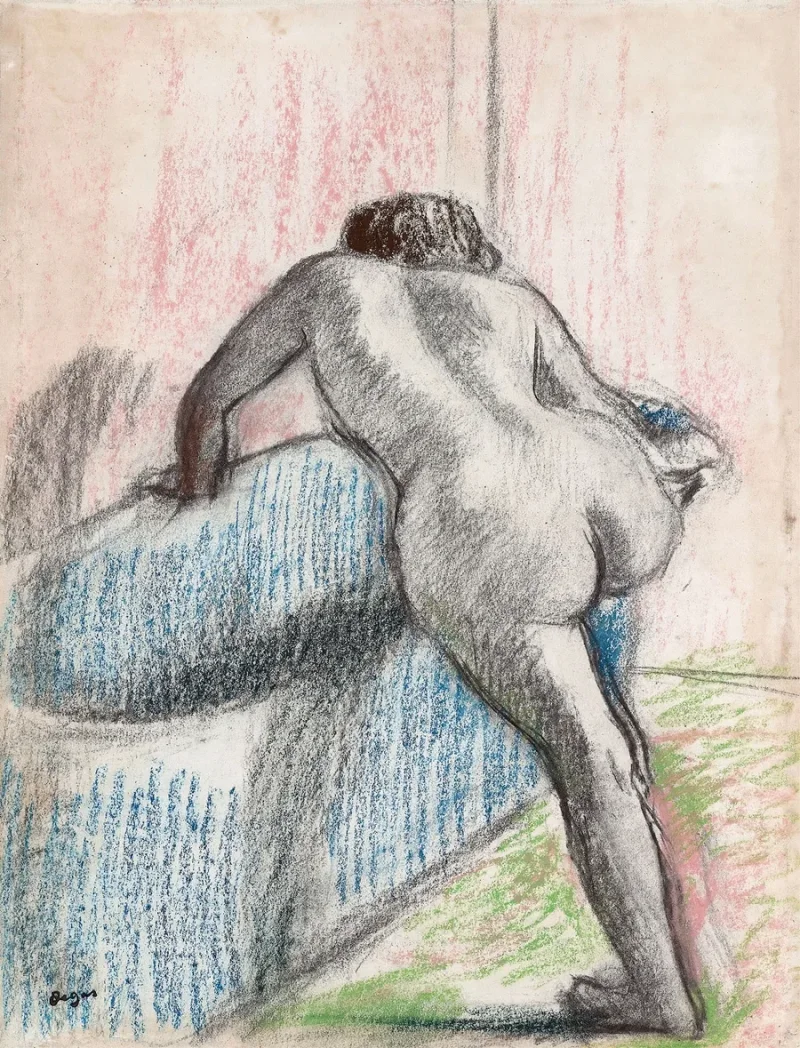 Edgar Degas - Das Bad 1892 | Giclée Kunstdruck gerahmt