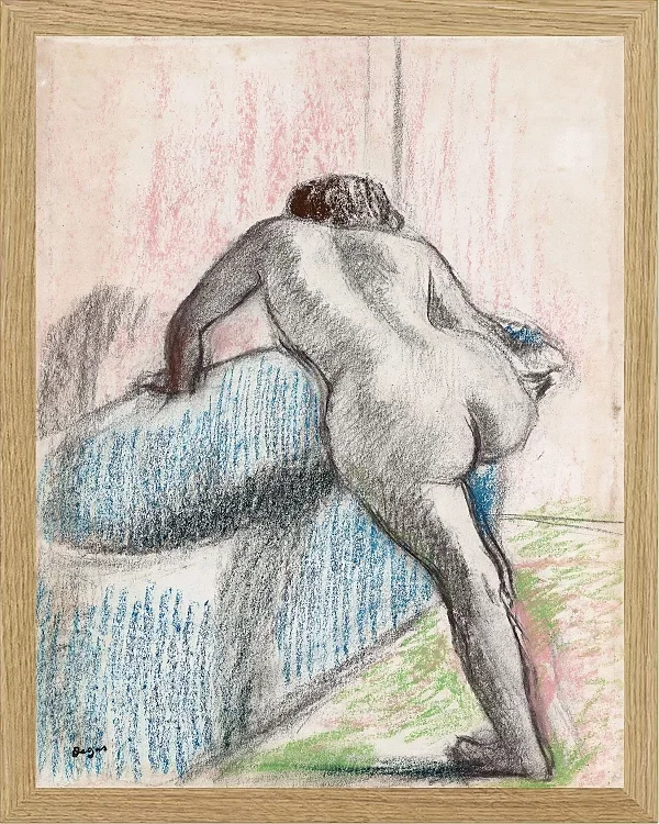Edgar Degas - Das Bad 1892 | Giclée Kunstdruck gerahmt