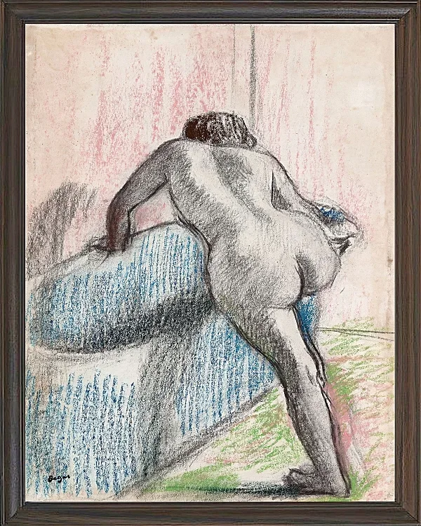 Edgar Degas - Das Bad 1892 | Giclée Kunstdruck gerahmt