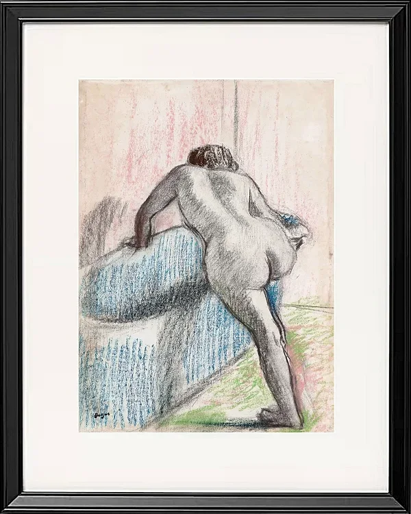 Edgar Degas - Das Bad 1892 | Giclée Kunstdruck gerahmt