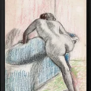 Edgar Degas - Das Bad 1892 | Giclée Kunstdruck gerahmt