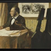 Edgar Degas - Der Cellist Pilet 1868 | Giclée Kunstdruck gerahmt